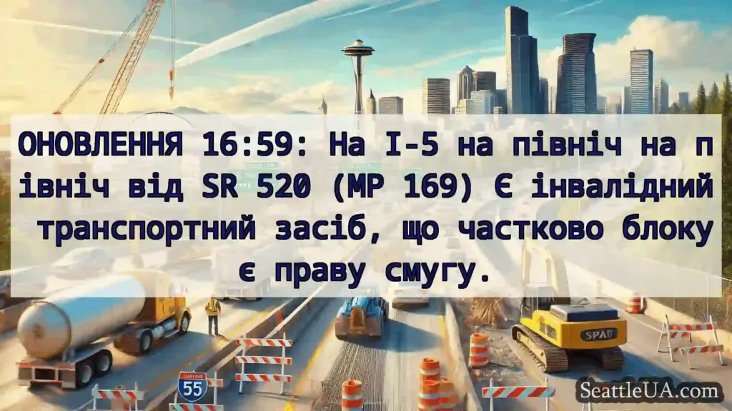 Транспортні новини Сіетла ОНОВЛЕННЯ 16:59: На I-5 на північ