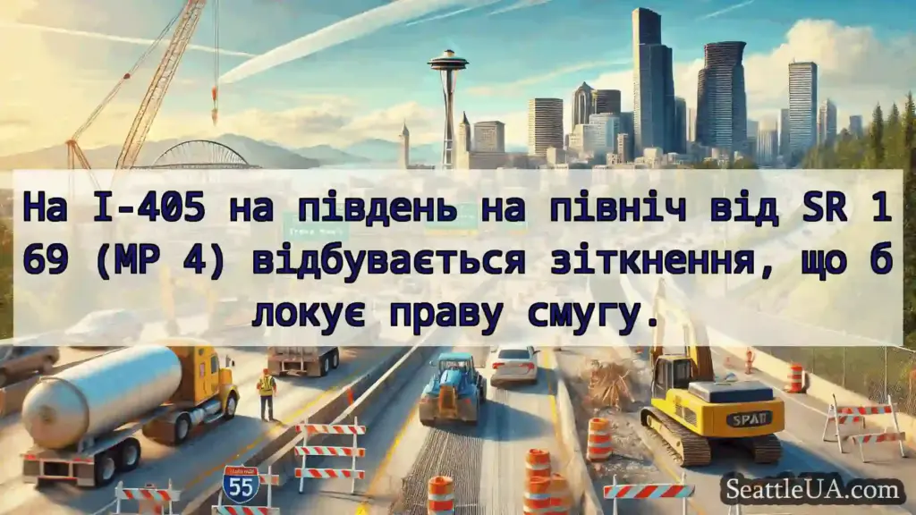 Транспортні новини Сіетла На I-405 на південь на північ від