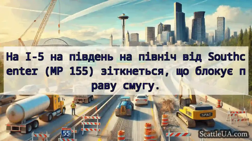Транспортні новини Сіетла На I-5 на південь на північ від