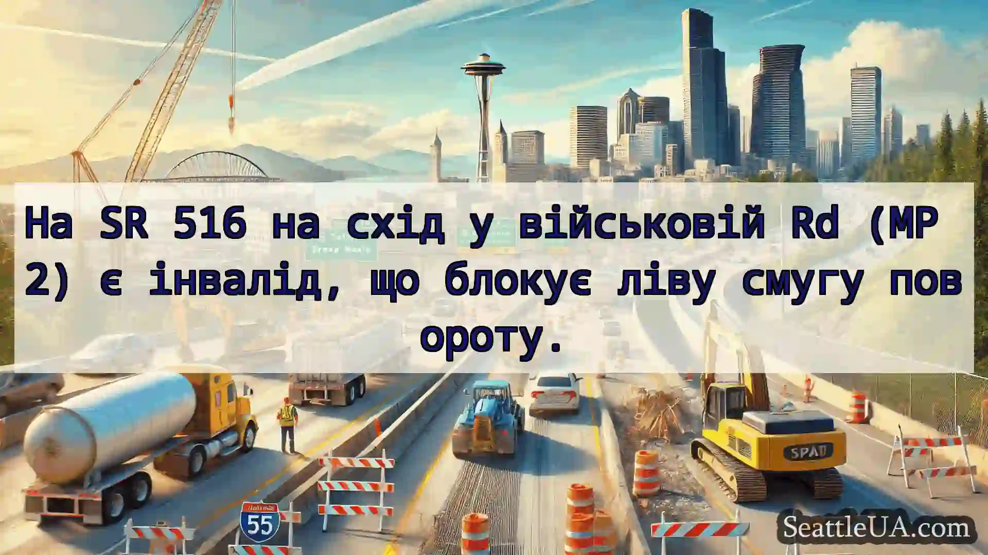 Транспортні новини Сіетла На SR 516 на схід у військовій Rd