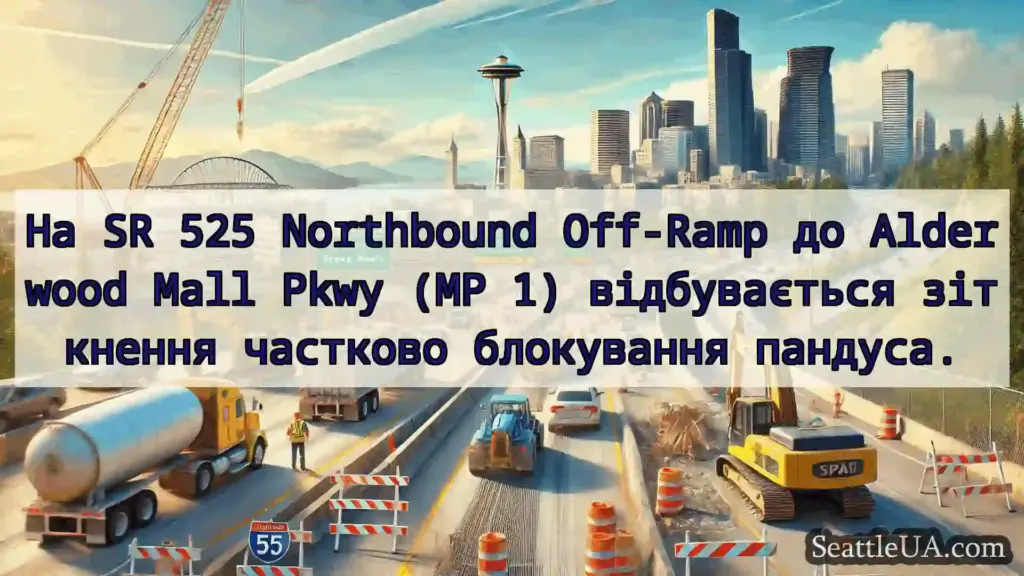 Транспортні новини Сіетла На SR 525 Northbound Off-Ramp до