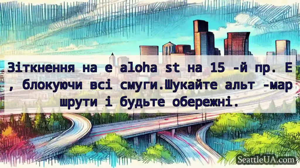 Транспортні новини Сіетла Зіткнення на e aloha st на 15 -й
