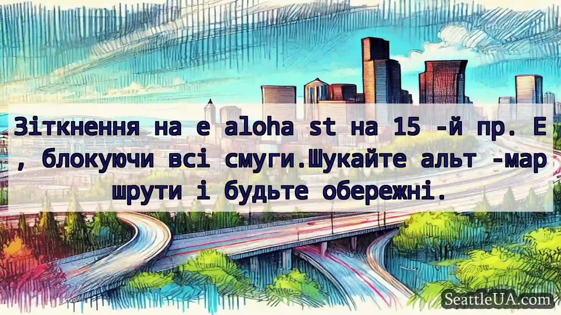 Транспортні новини Сіетла Зіткнення на e aloha st на 15 -й