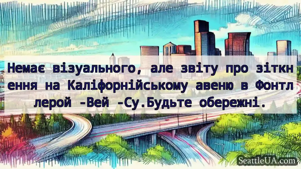 Транспортні новини Сіетла Немає візуального, але звіту про