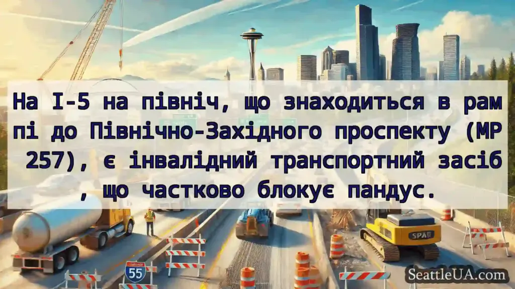 Транспортні новини Сіетла На I-5 на північ, що знаходиться в