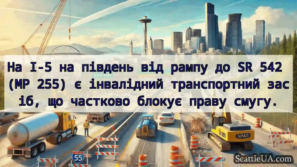 Транспортні новини Сіетла На I-5 на південь від рампу до SR