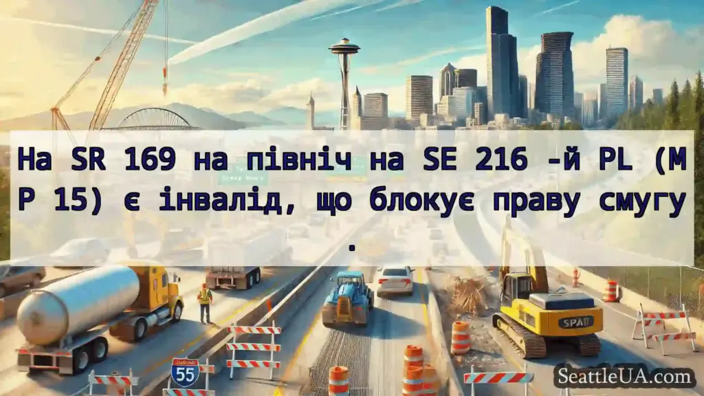 Транспортні новини Сіетла На SR 169 на північ на SE 216 -й