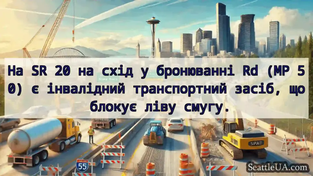Транспортні новини Сіетла На SR 20 на схід у бронюванні Rd