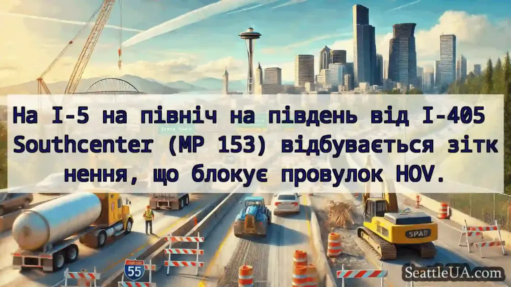 Транспортні новини Сіетла На I-5 на північ на південь від