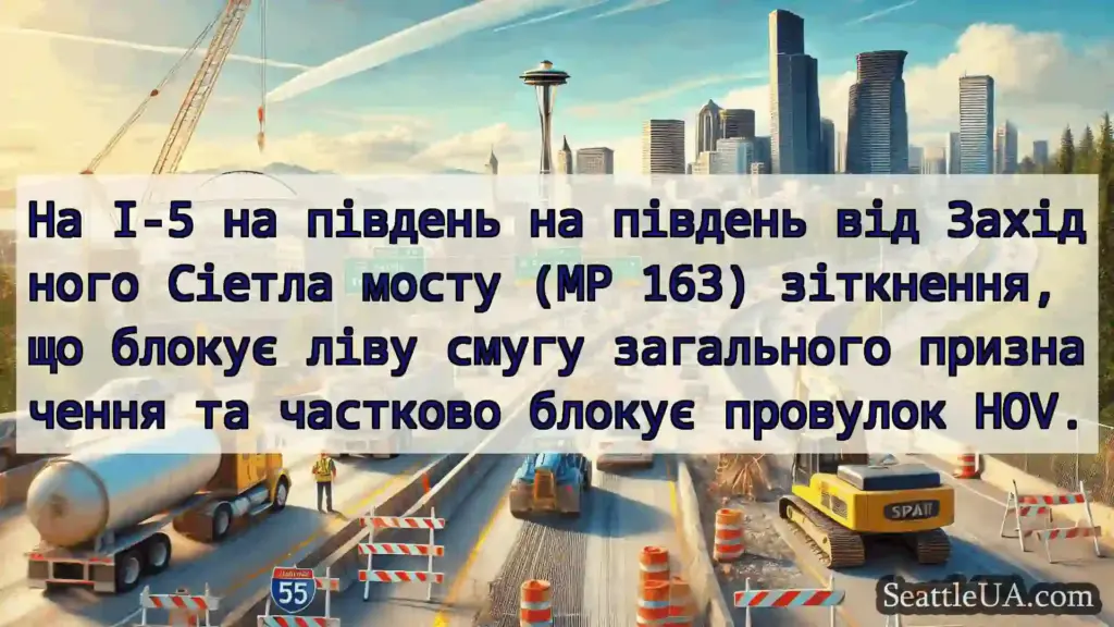 Транспортні новини Сіетла На I-5 на південь на південь від