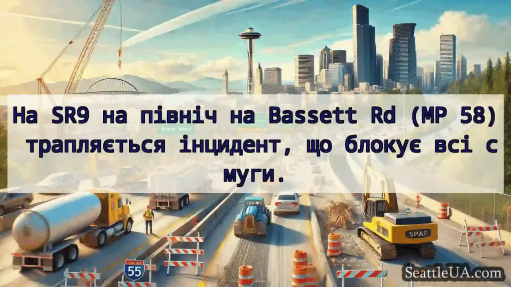 Транспортні новини Сіетла На SR9 на північ на Bassett Rd (MP