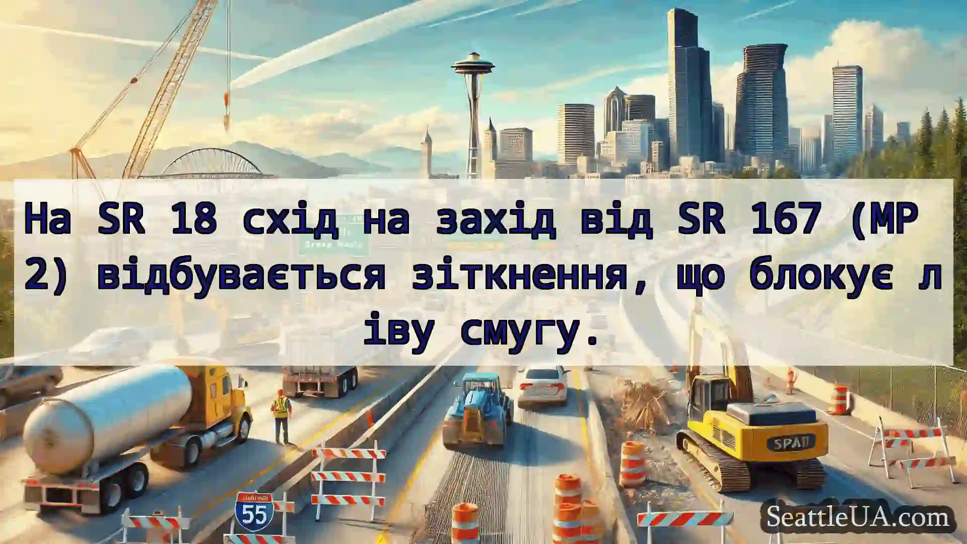 Транспортні новини Сіетла На SR 18 схід на захід від SR 167