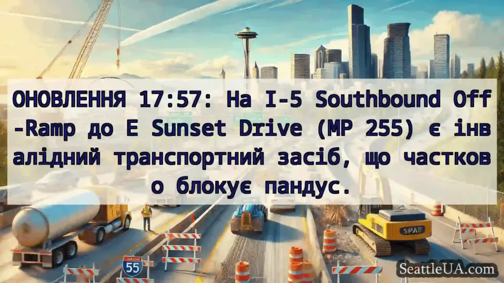 Транспортні новини Сіетла ОНОВЛЕННЯ 17:57: На I-5 Southbound