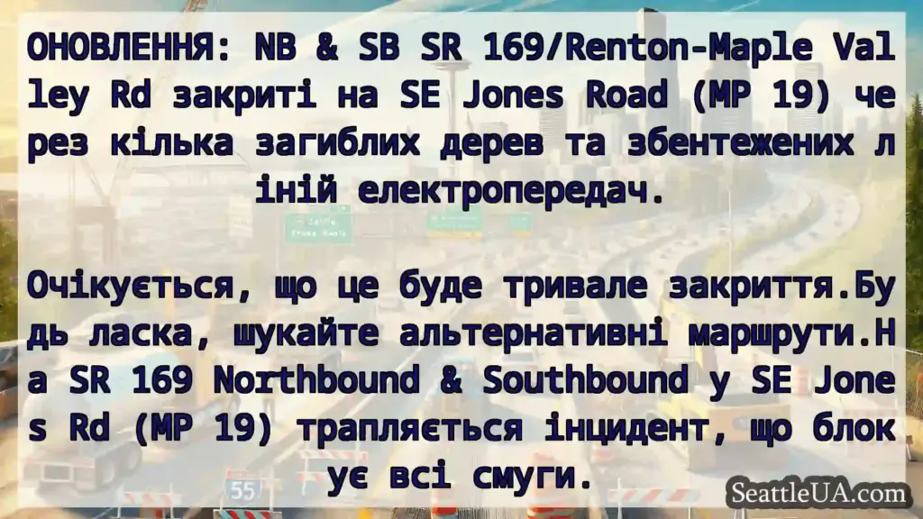 Транспортні новини Сіетла ОНОВЛЕННЯ: NB & SB SR