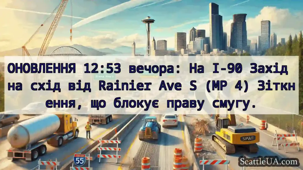 Транспортні новини Сіетла ОНОВЛЕННЯ 12:53 вечора: На I-90
