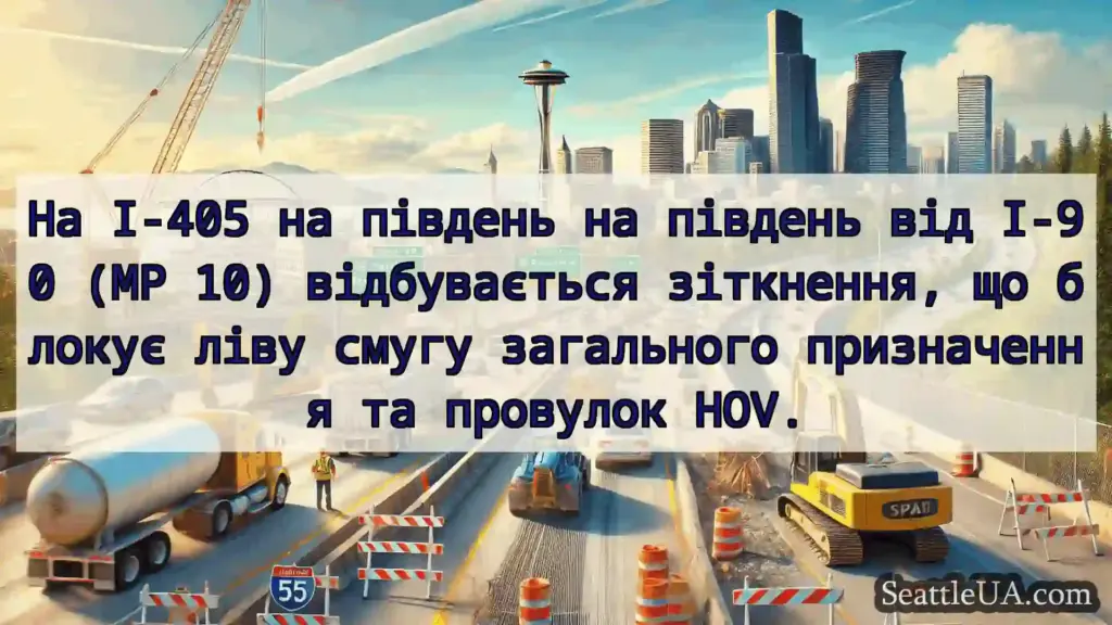 Транспортні новини Сіетла На I-405 на південь на південь від