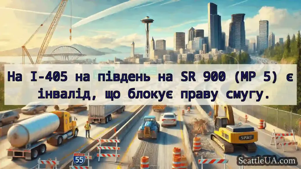 Транспортні новини Сіетла На I-405 на південь на SR 900 (MP