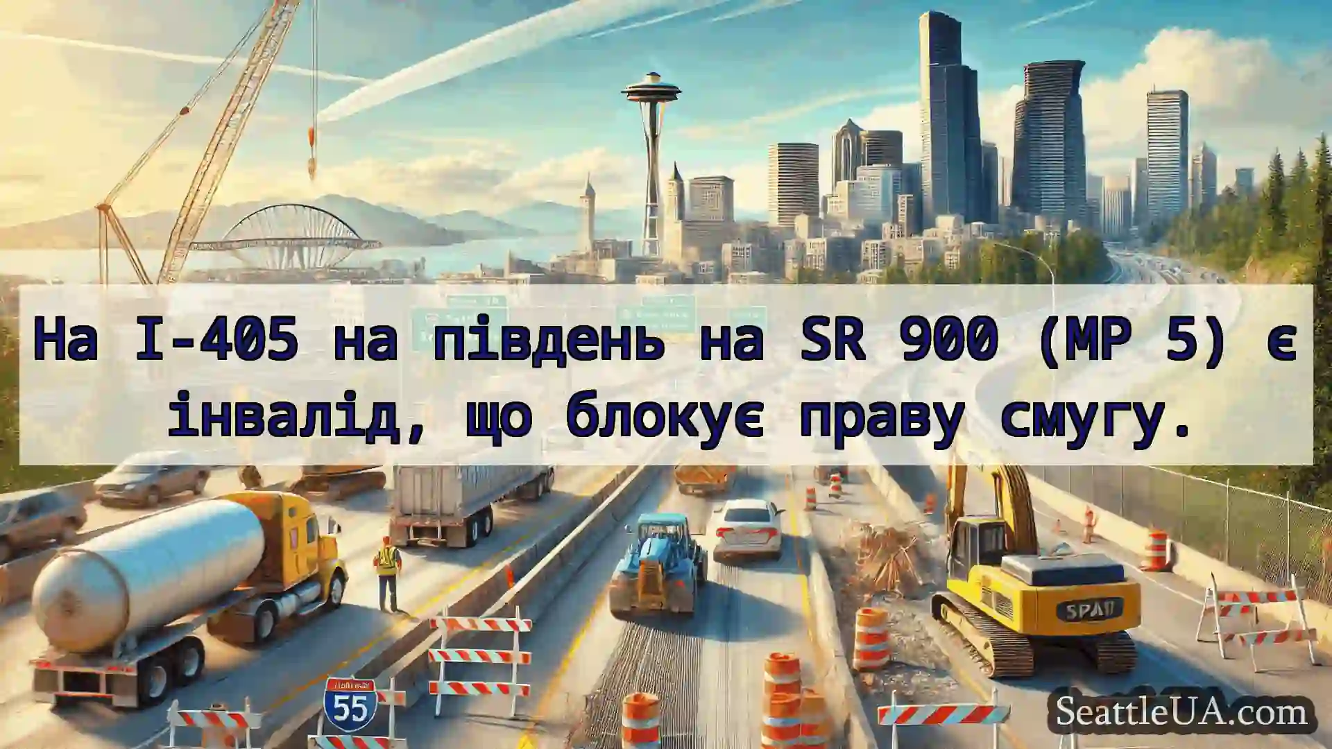 Транспортні новини Сіетла На I-405 на південь на SR 900 (MP