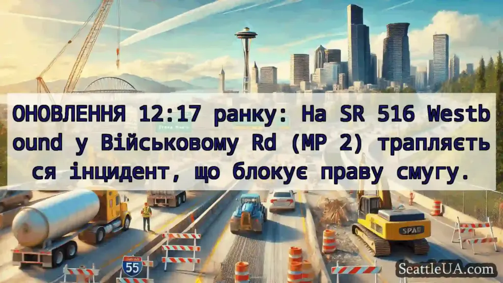 Транспортні новини Сіетла ОНОВЛЕННЯ 12:17 ранку: На SR 516