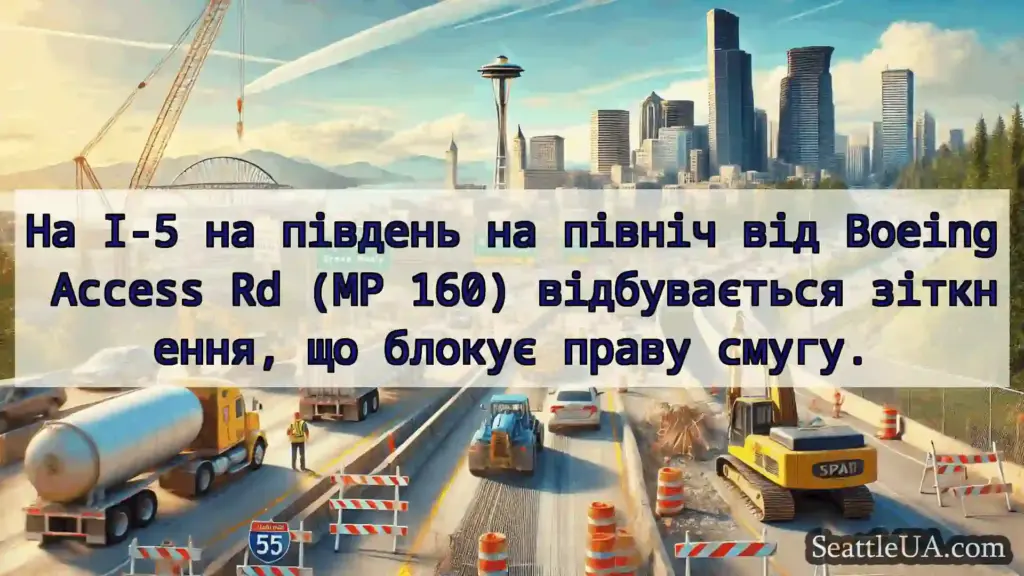 Транспортні новини Сіетла На I-5 на південь на північ від