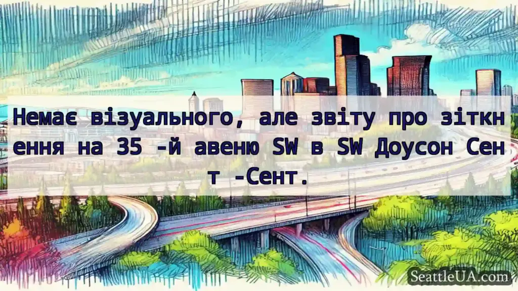 Транспортні новини Сіетла Немає візуального, але звіту про