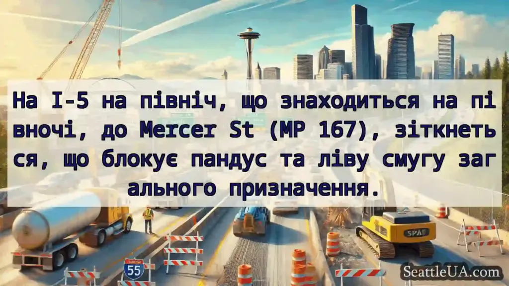 Транспортні новини Сіетла На I-5 на північ, що знаходиться