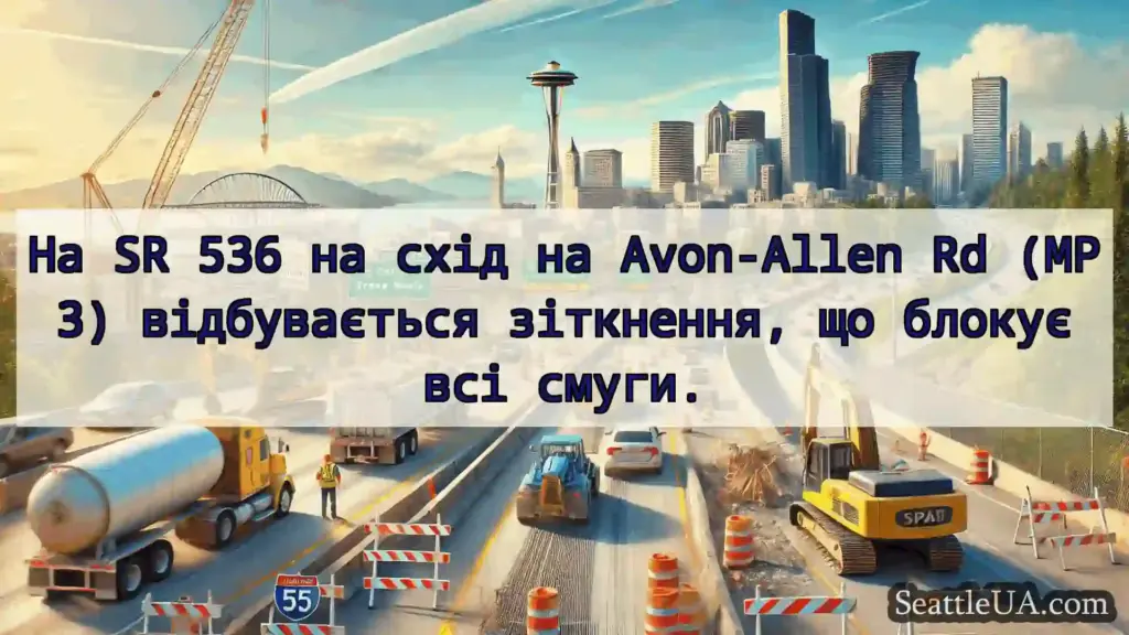 Транспортні новини Сіетла На SR 536 на схід на Avon-Allen Rd