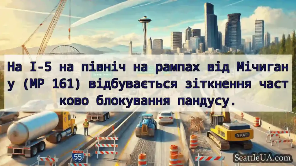 Транспортні новини Сіетла На I-5 на північ на рампах від