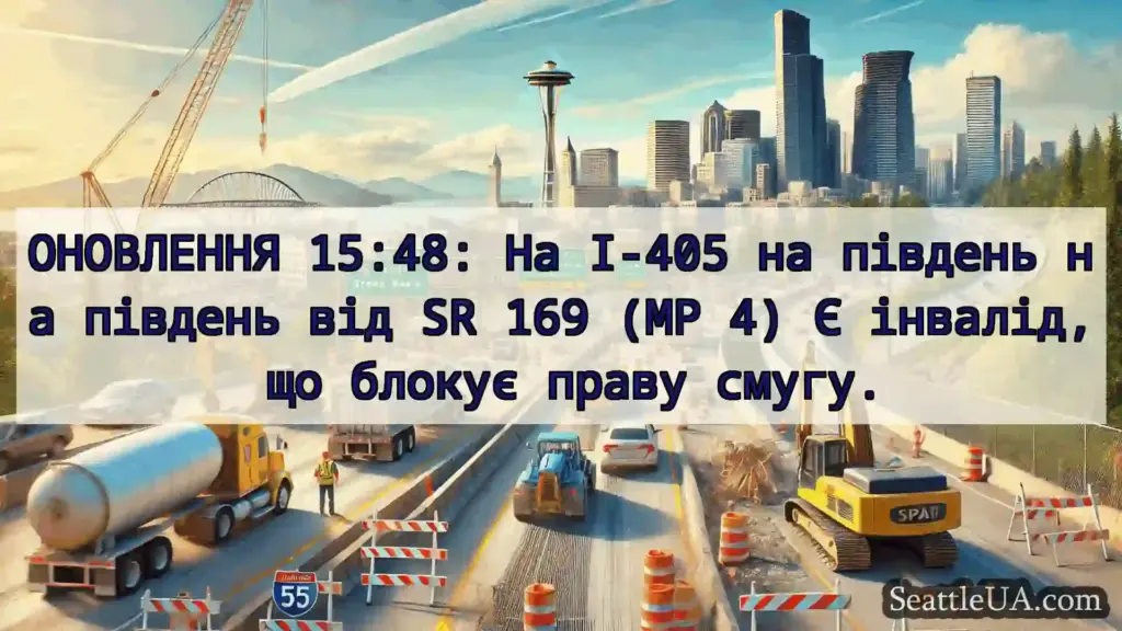 Транспортні новини Сіетла ОНОВЛЕННЯ 15:48: На I-405 на