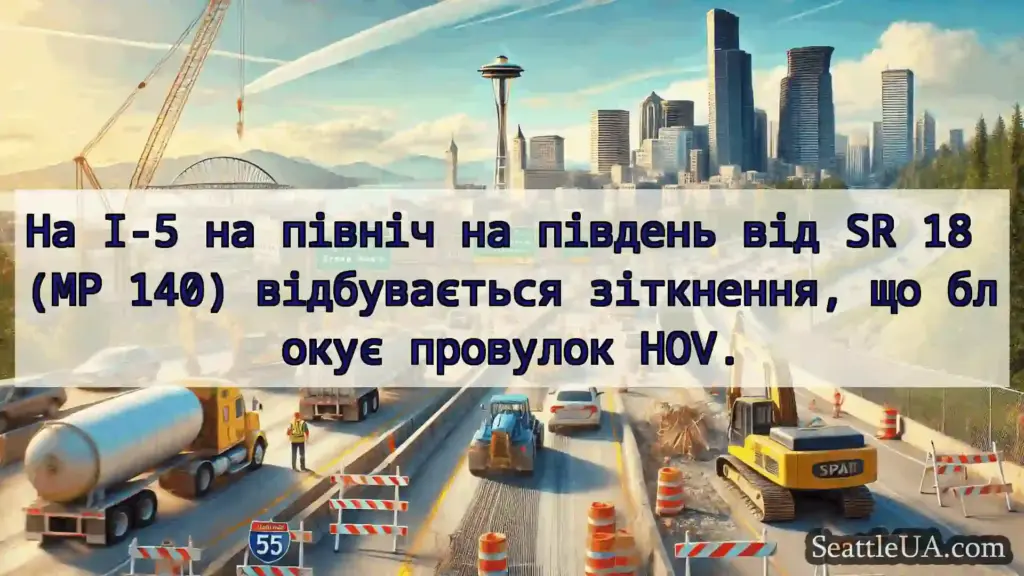 Транспортні новини Сіетла На I-5 на північ на південь від SR