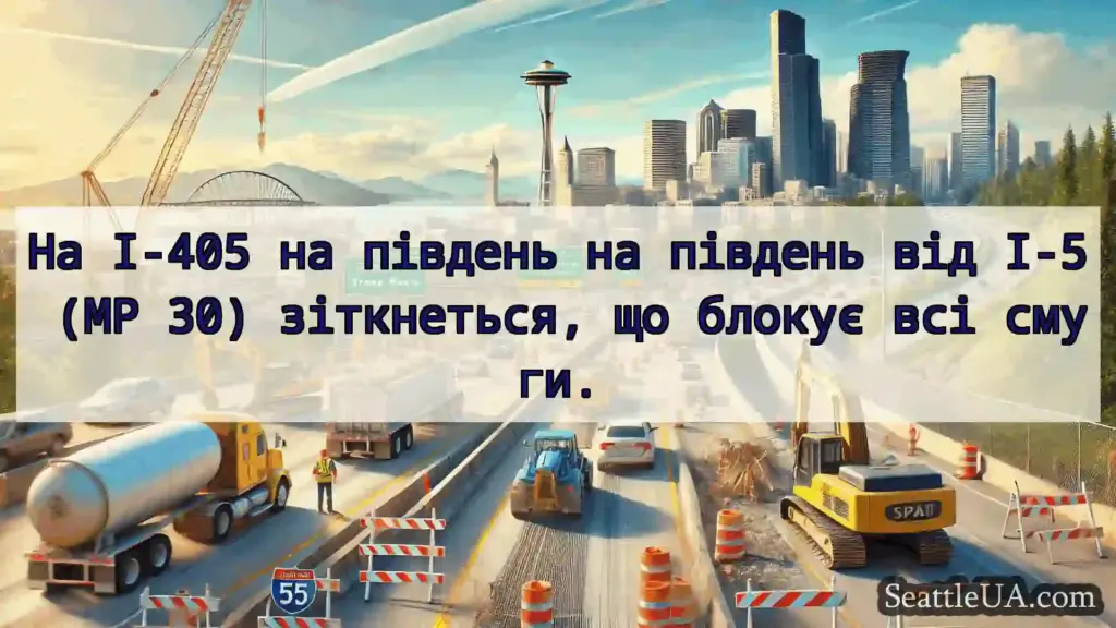 Транспортні новини Сіетла На I-405 на південь на південь від
