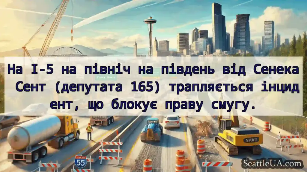 Транспортні новини Сіетла На I-5 на північ на південь від