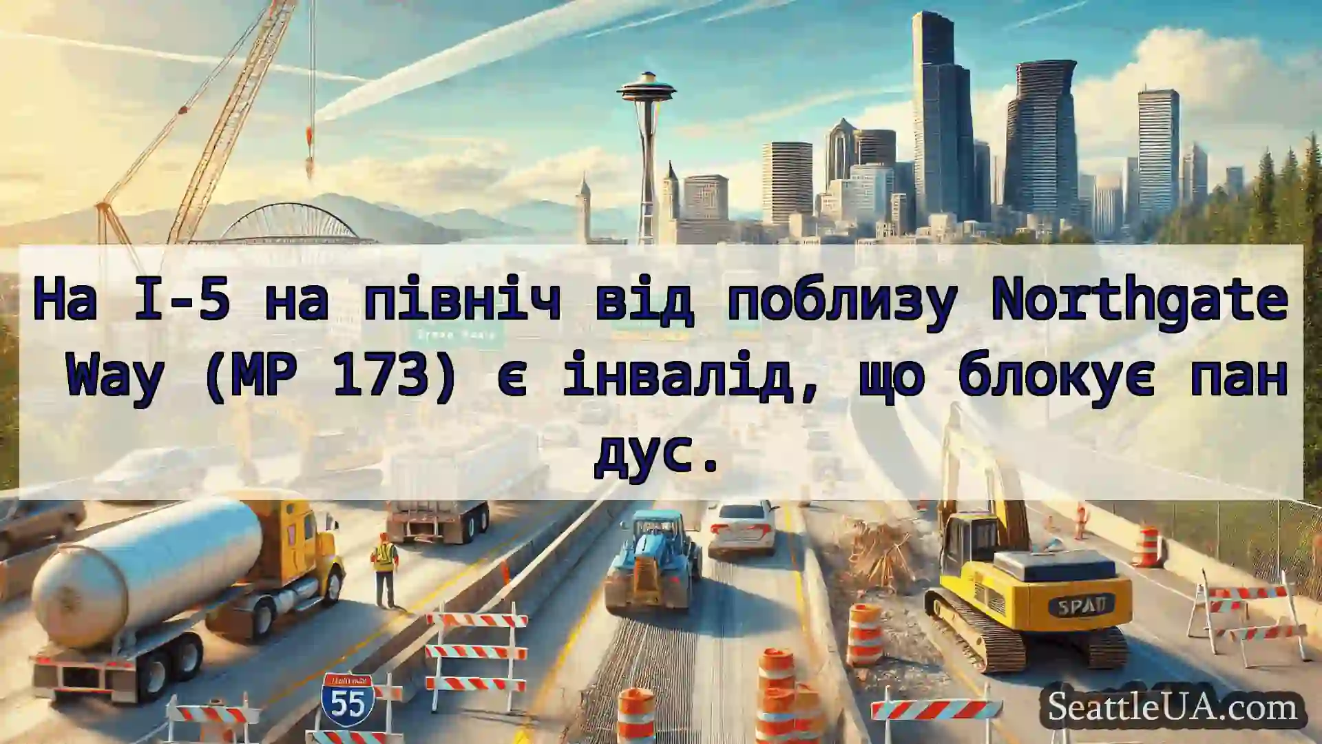 Транспортні новини Сіетла На I-5 на північ від поблизу