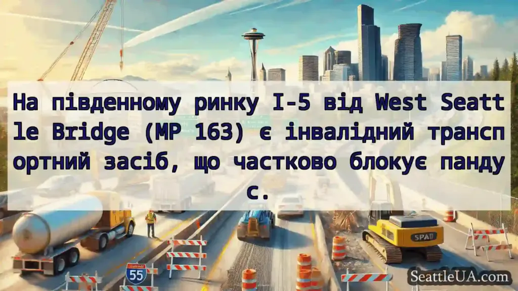 Транспортні новини Сіетла На південному ринку I-5 від West