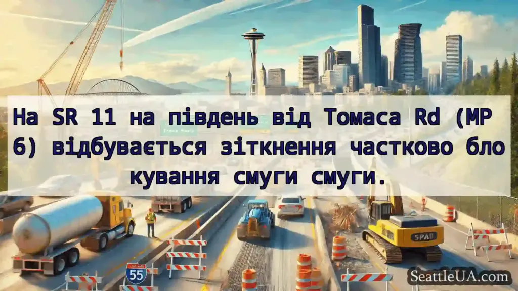 Транспортні новини Сіетла На SR 11 на південь від Томаса Rd