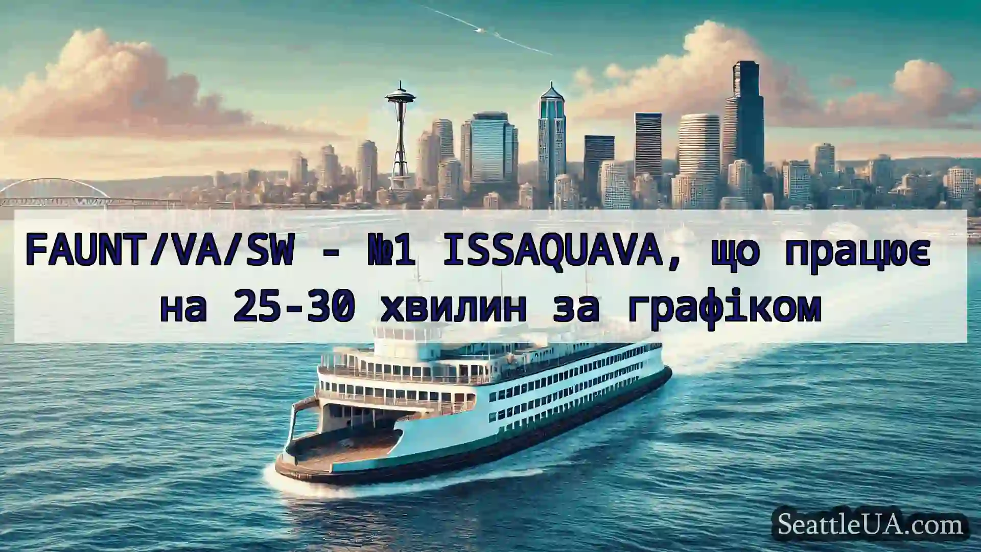 новини про пороми Сіетла FAUNT/VA/SW - №1 ISSAQUAVA, що