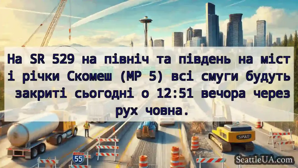Транспортні новини Сіетла На SR 529 на північ та південь на