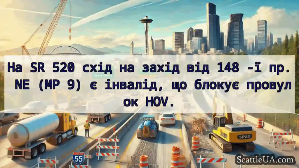 Транспортні новини Сіетла На SR 520 схід на захід від 148 -ї
