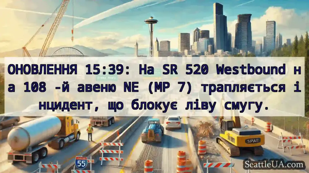 Транспортні новини Сіетла ОНОВЛЕННЯ 15:39: На SR 520
