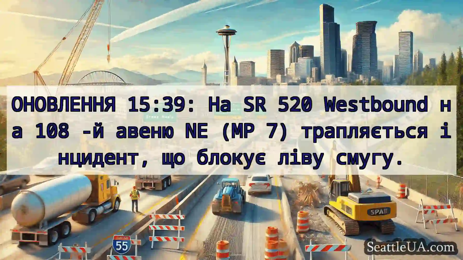 Транспортні новини Сіетла ОНОВЛЕННЯ 15:39: На SR 520