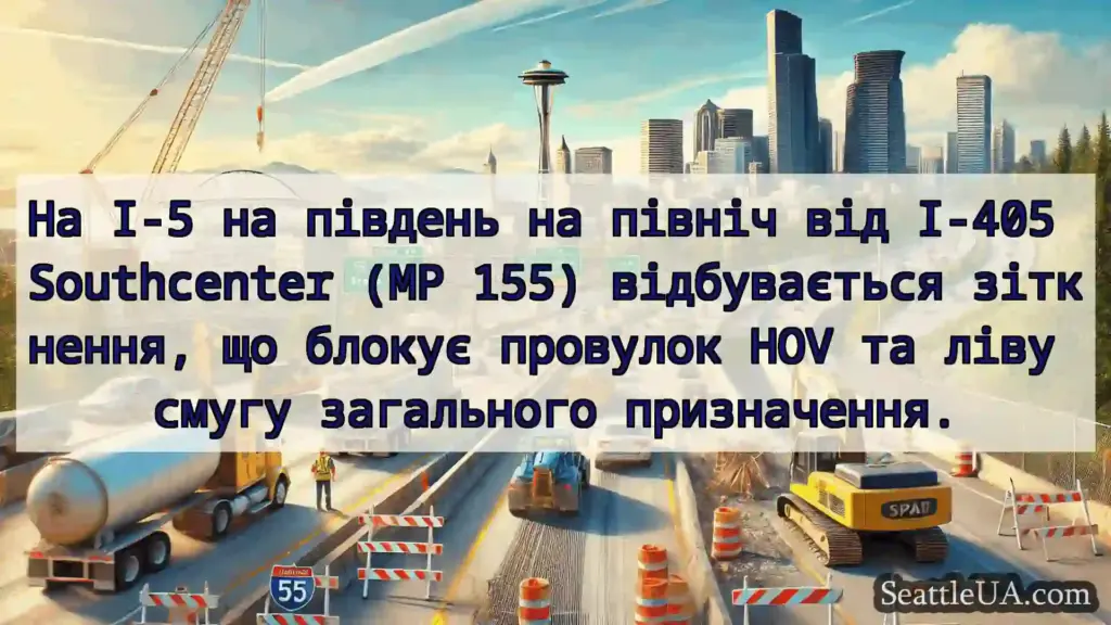 Транспортні новини Сіетла На I-5 на південь на північ від
