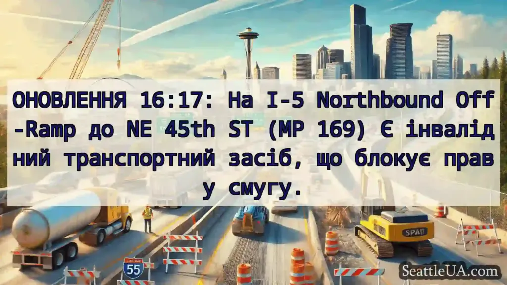 Транспортні новини Сіетла ОНОВЛЕННЯ 16:17: На I-5 Northbound