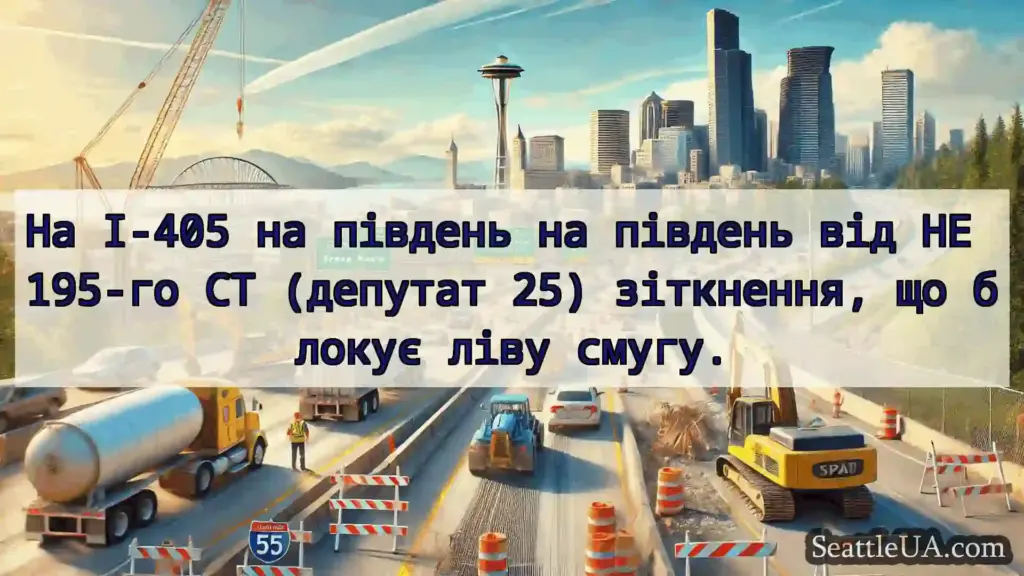Транспортні новини Сіетла На I-405 на південь на південь від
