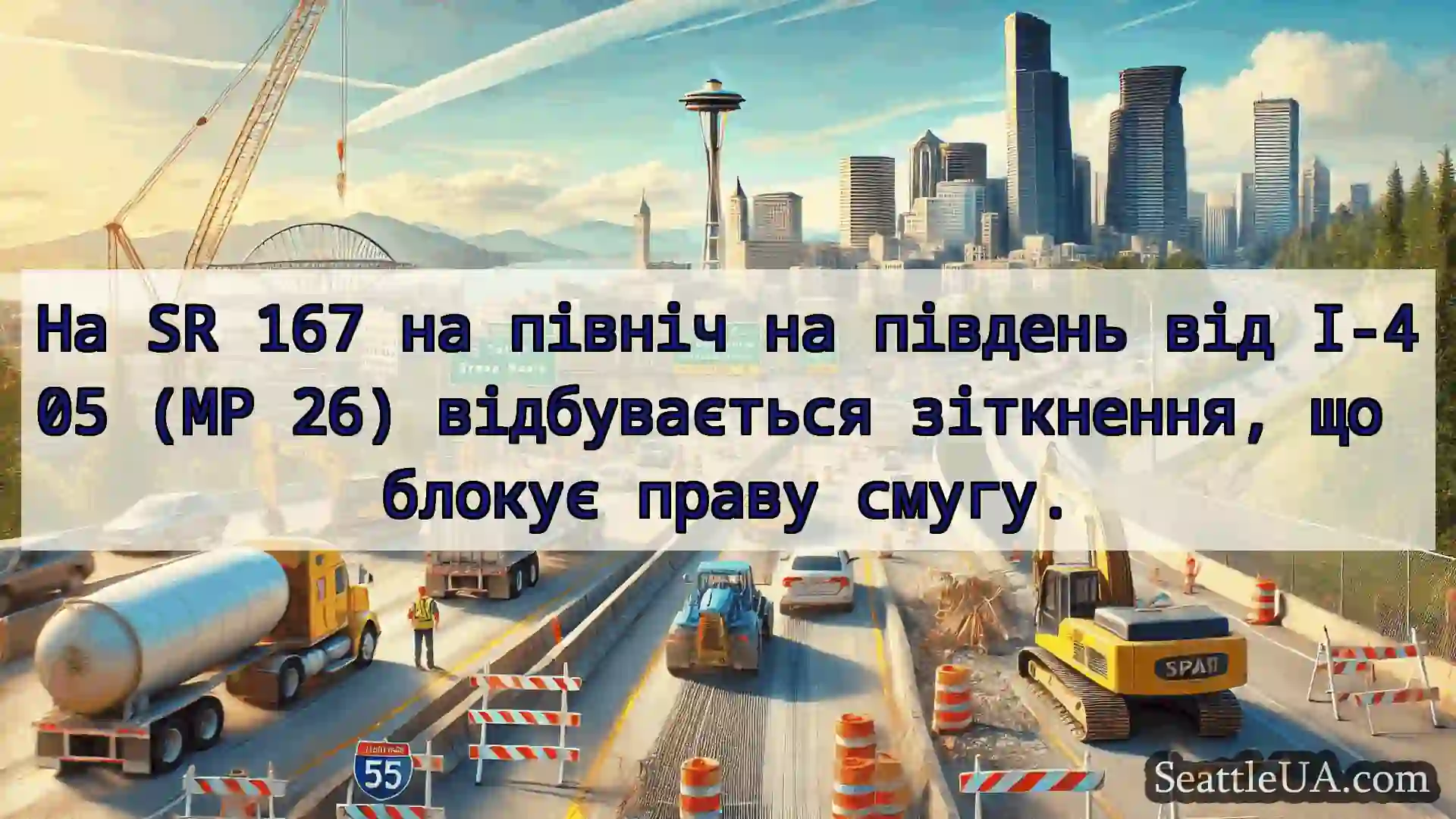 Транспортні новини Сіетла На SR 167 на північ на південь від