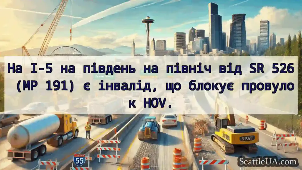 Транспортні новини Сіетла На I-5 на південь на північ від SR