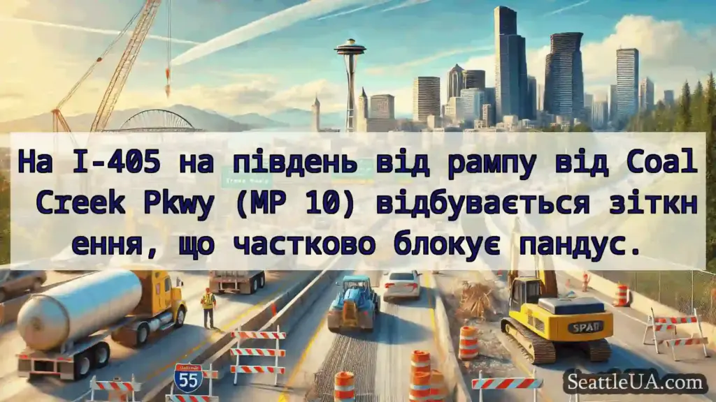 Транспортні новини Сіетла На I-405 на південь від рампу від