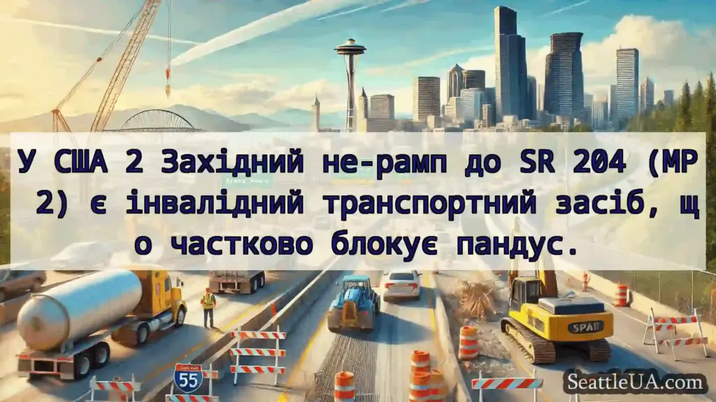 Транспортні новини Сіетла У США 2 Західний не-рамп до SR 204
