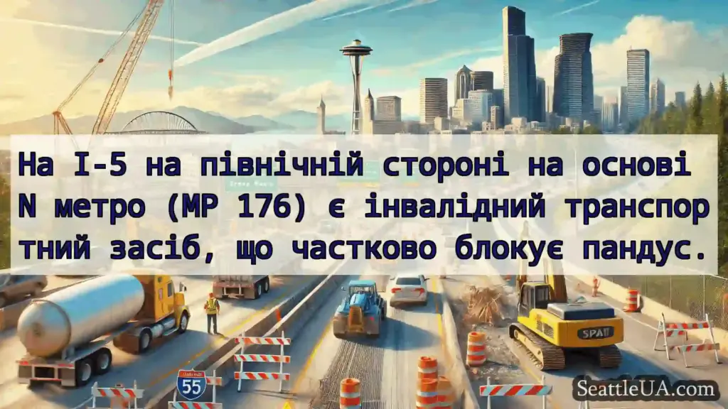 Транспортні новини Сіетла На I-5 на північній стороні на