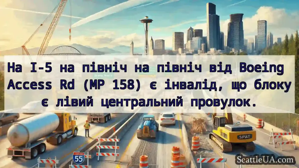 Транспортні новини Сіетла На I-5 на північ на північ від
