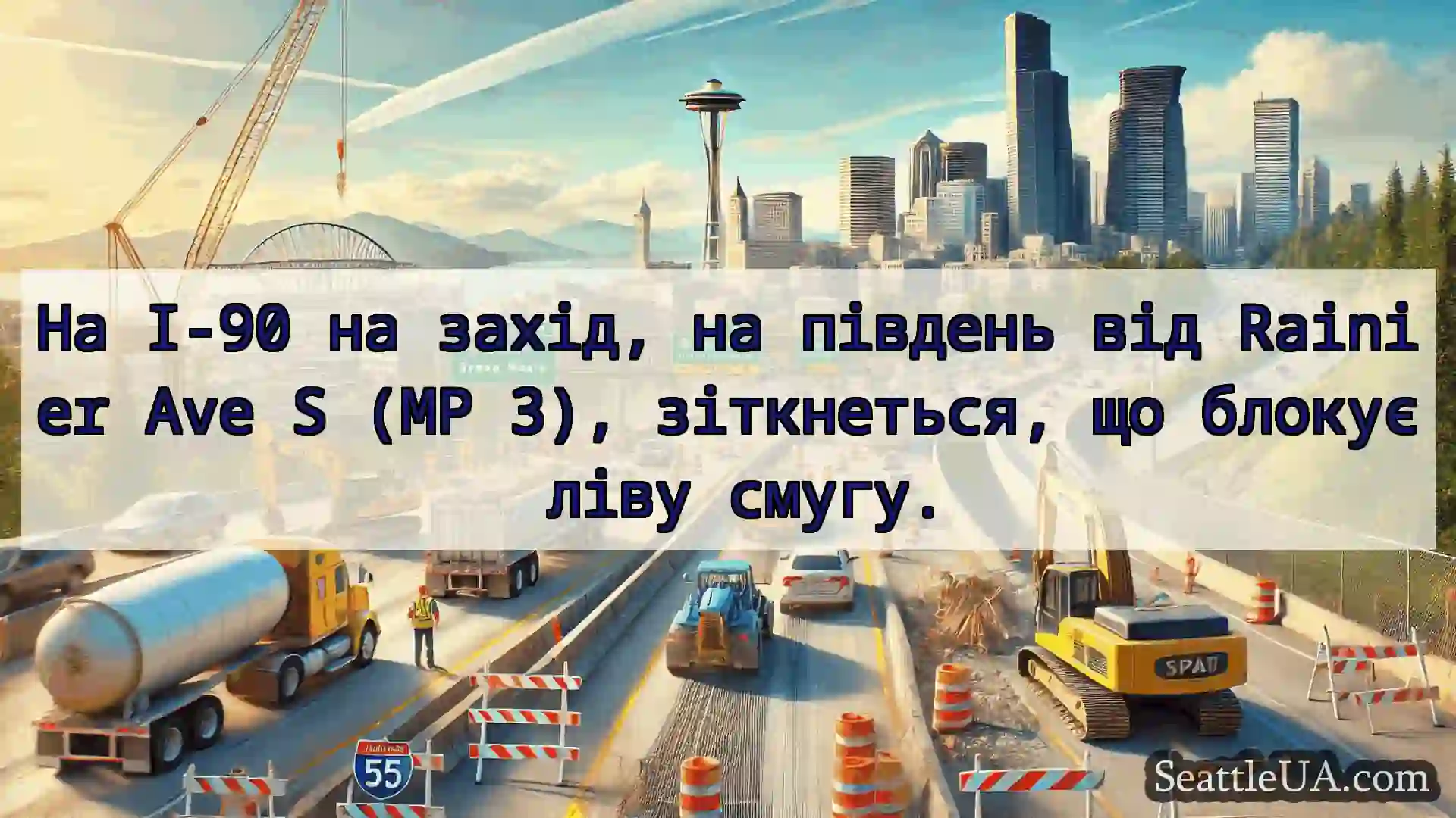Транспортні новини Сіетла На I-90 на захід, на південь від